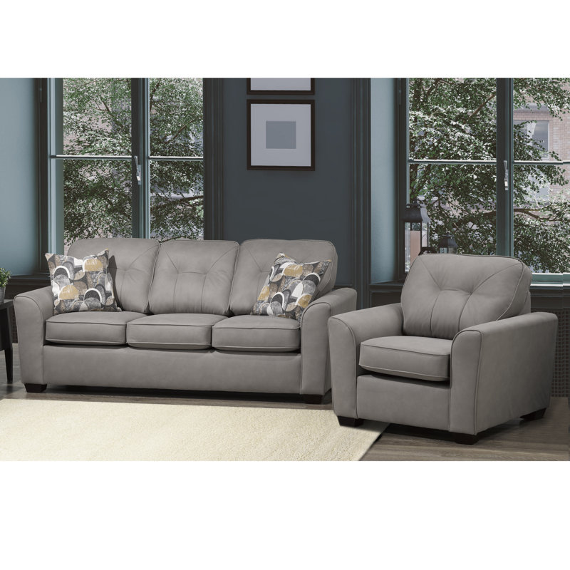 2 - Piece Living Room Set, Slate Polyester