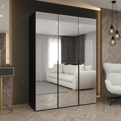 Bia 3 Door Manufactured Wood Wardrobe