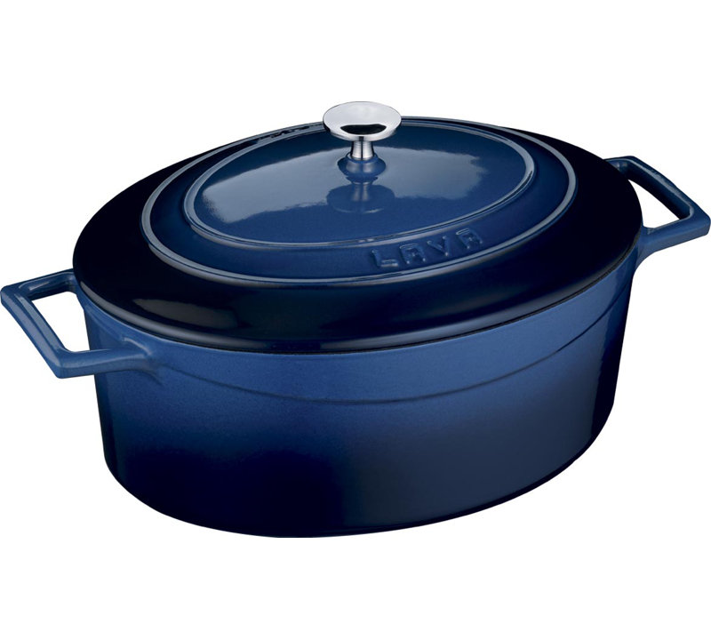 Casserole ovale en fonte Lava Canada, 4,25 pintes, Bleu