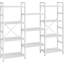 Bibliothèque ouverte à 11 tablettes, large bibliothèque pour la maison ou le bureau, blanc