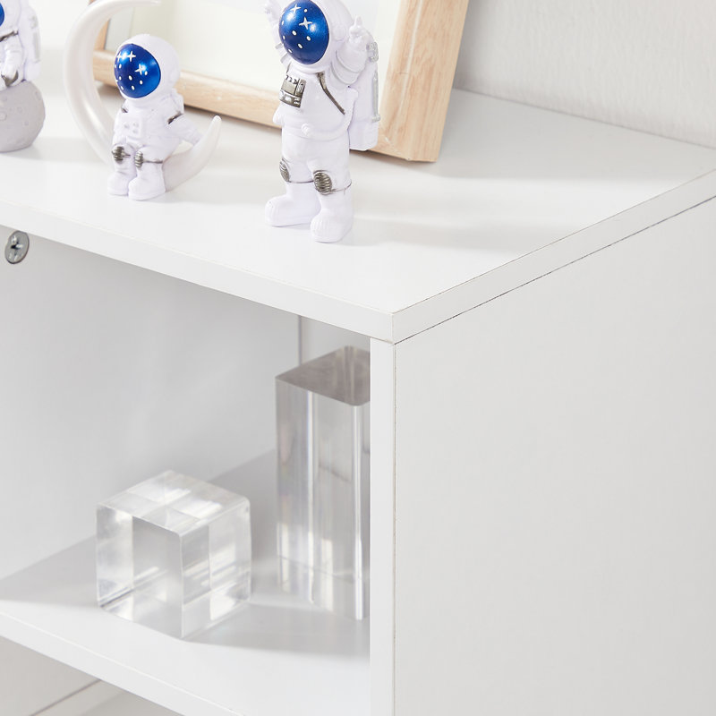 Hidajeta Cube Modern Bookcases, Bookshelves for Most Books, Vertical or Horizontal Use Available, White