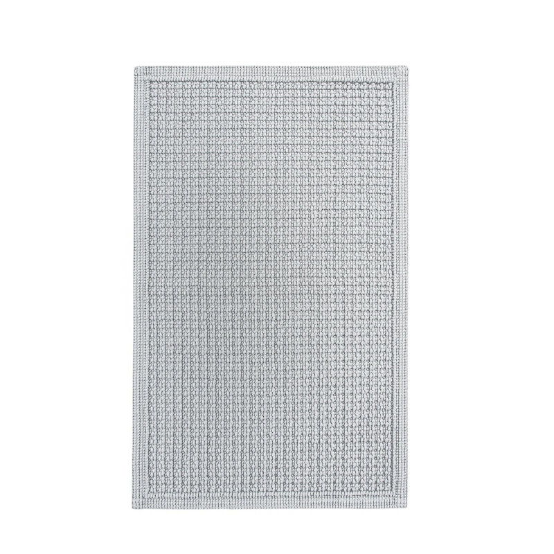 Be Vegan Geometric Bath Mat, Silver