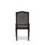 Ensemble de 2 chaises de salle à manger avec tissu en polyester gris foncé Parson, noir sablé-109402905-109402903
