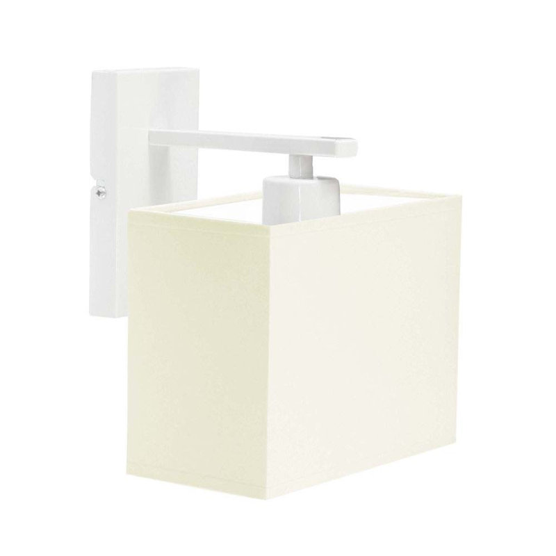 Atnhony Steel Armed Sconce, White, Ecru