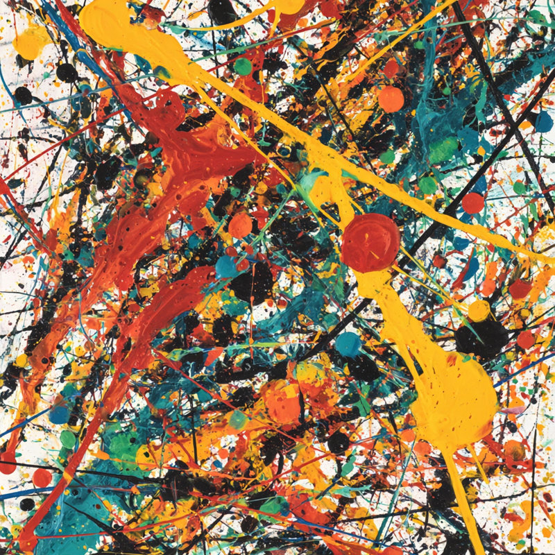 «Color Splash», art mural sur toile, L 40 po x H 40 po x P 1,5 po
