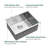 28'' L Single Bowl Stainless Steel Kitchen Sink-92644352