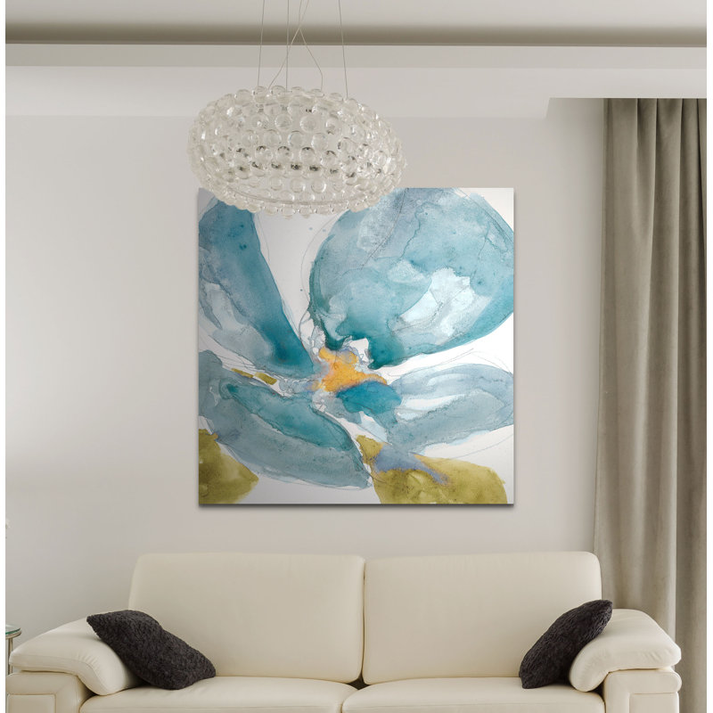 " Flower Splash II ", 32" H x 32" W x 1.5" D, Wrapped Canvas