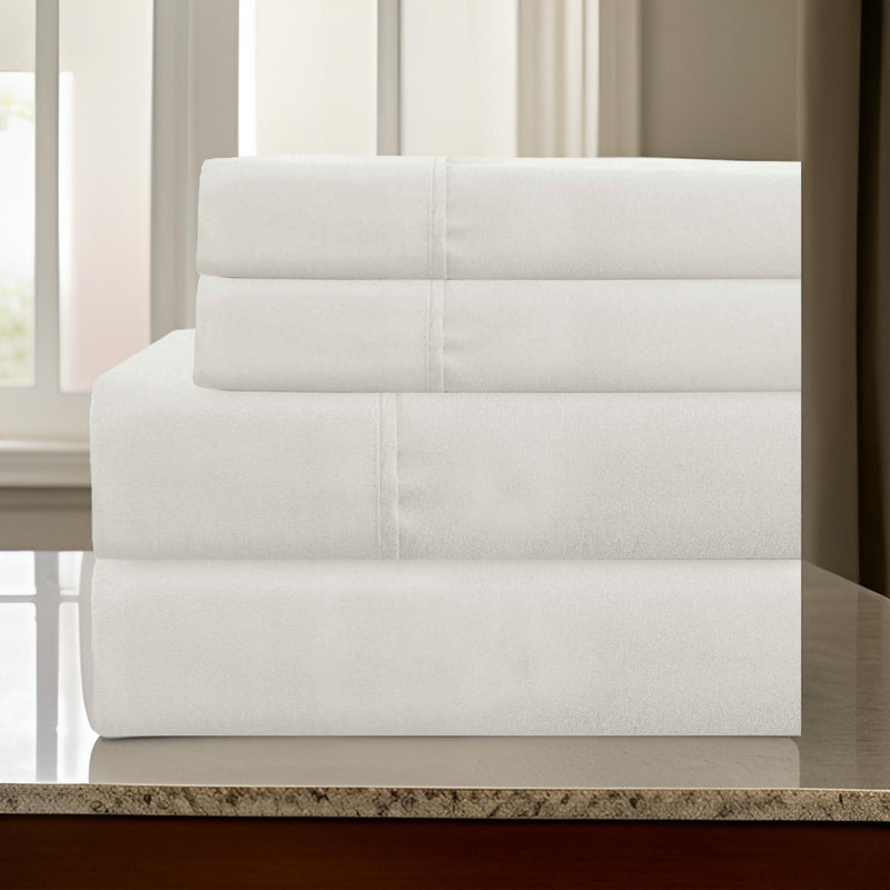 Lanester Microfiber Machine Tufted Sheet Set, King, Taupe Gray