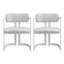 Ensemble de 2 chaises de salle à manger, chaises de salle à manger rembourrées, fauteuils en tissu avec structure en métal beige-39341420-39341419