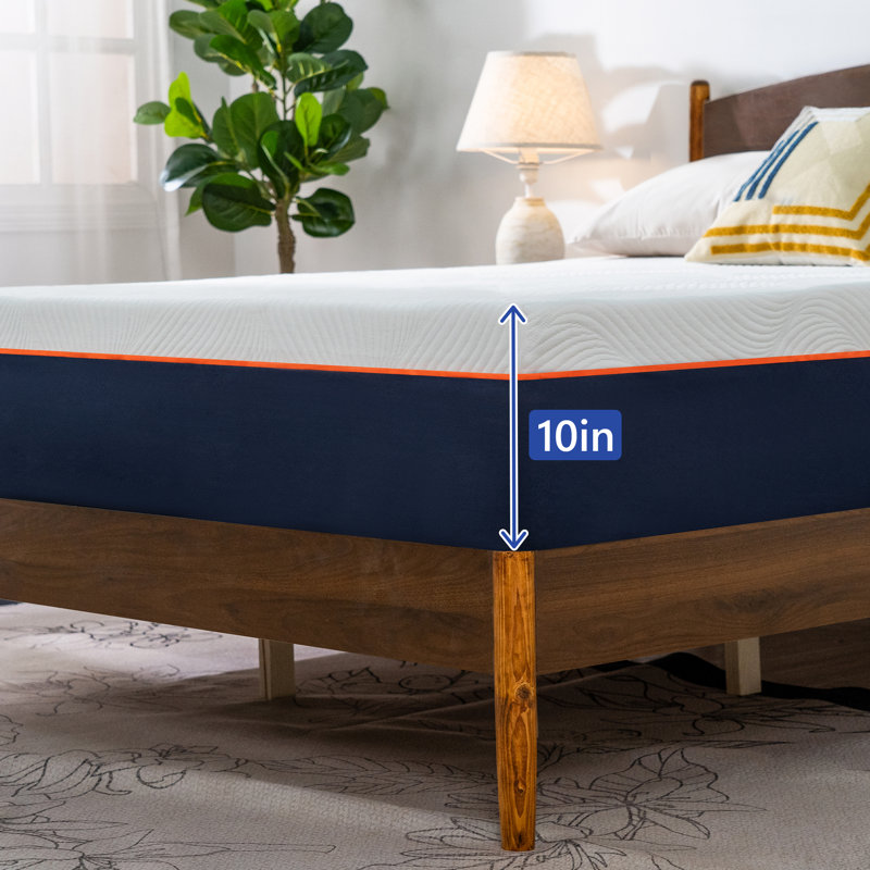 Kirshe Medium Firm Last Foam Gel Memory Foam Mattress in a Box, 10", Full