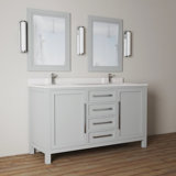 Zakare 63'' Double Bathroom Vanity with Quartz Top with Mirror