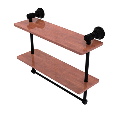 Freyja 2 Piece Ironwood Tiered Shelf with Towel Bar