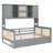 Wooden Daybed With 2 Drawers, And All-In-One Cabinet And Shelf-597141482-597141481