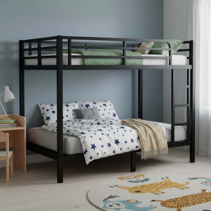 Metal Twin XL Over Twin XL Bunk Bed For Teens And Adults, Twin XL Over Twin XL