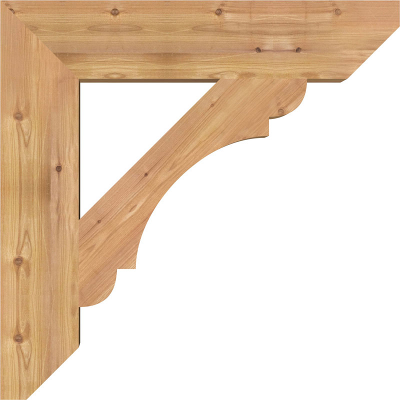 Support en bois / corbeau, Cèdre rouge de l'Ouest (lisse), H 28 po x l 5,5 po x P 28 po
