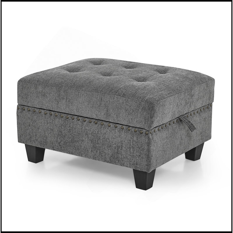 Canapé-lit modulaire en chenille gris