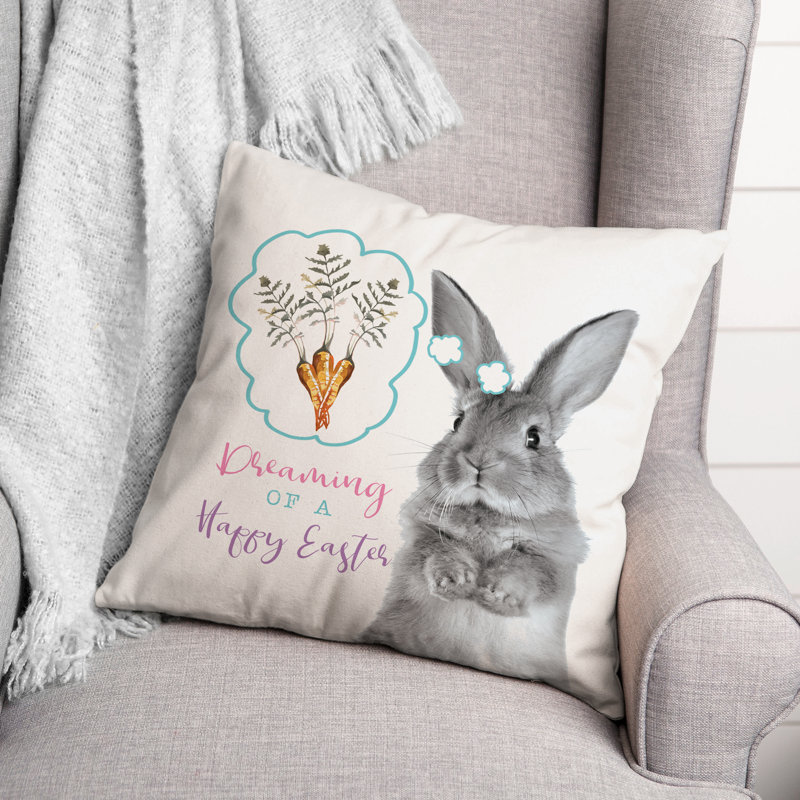 Hippity Hoppity Throw Pillow, 20" x 20"