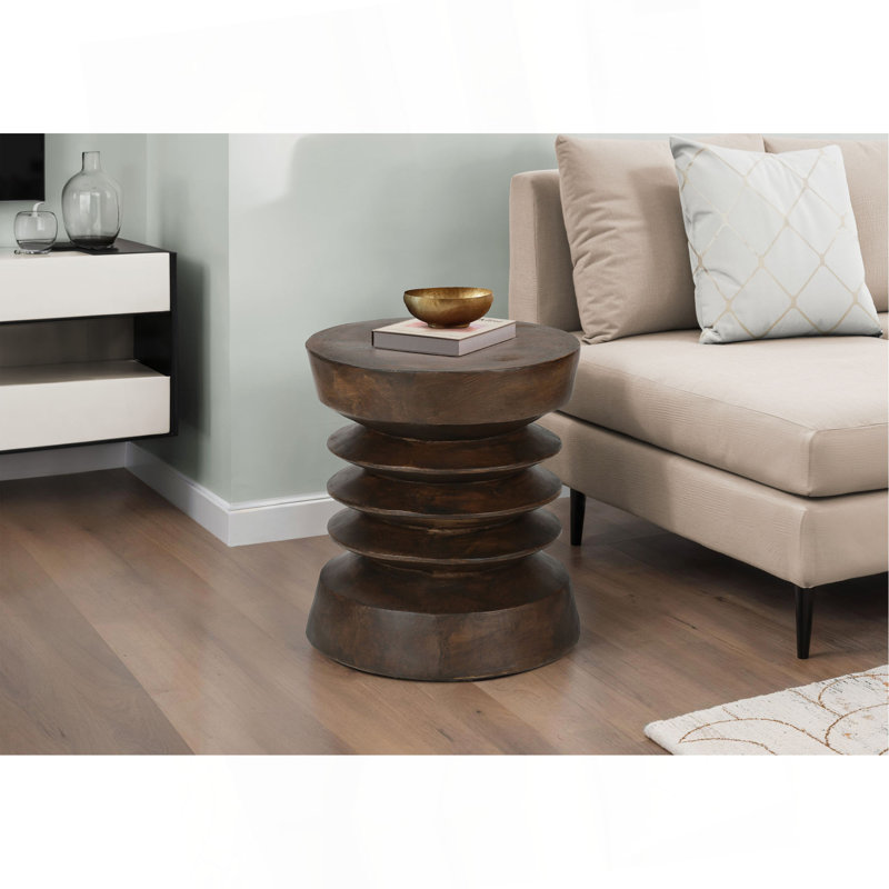 Accent Table/ 25"H/ Indoor Or Outdoor/ Side Table/ End/ Bedroom/ Living Room/ Nightstand/ Round/ Contemporary/ Modern