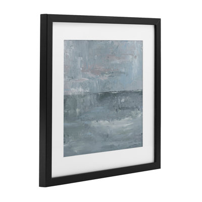 Slate Tones Abstract Framed Print Under Glass, design by Kristen Dalpiaz