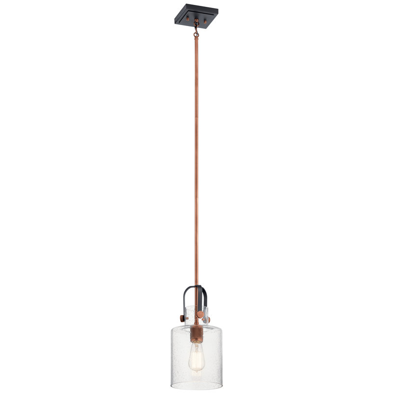 Luminaire suspendu 1 lumière Calantha, Cuivre antique