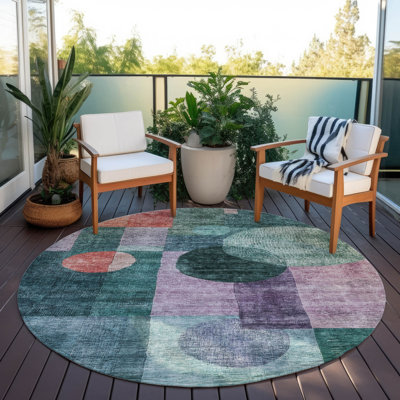 Tapis intérieur / extérieur vert Amara 