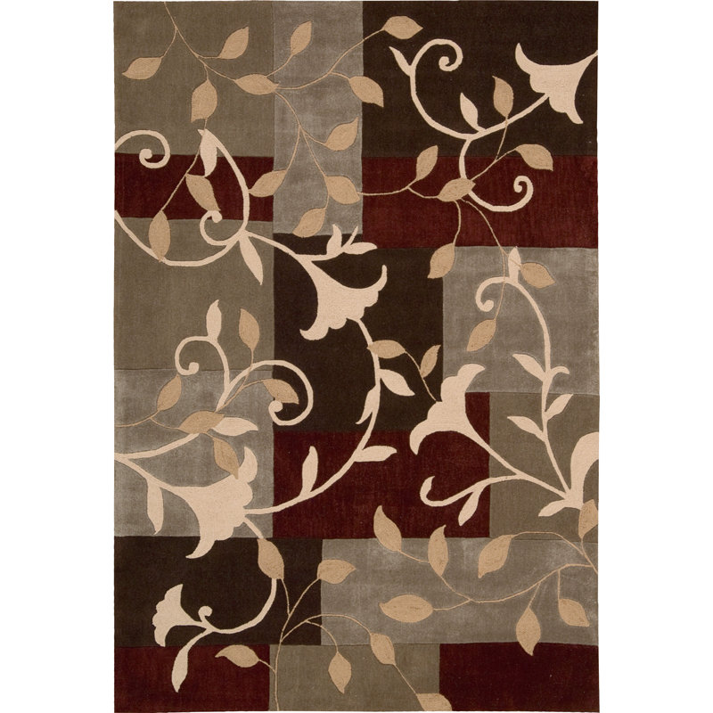 Beyazit Performance Cowhide Floral Indoor Rug, Rectangle 7'3" x 9'3"