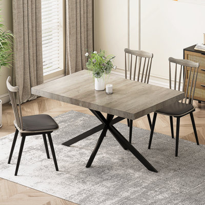 55.11'' -70.86"Retro Rectangular Stretch Dining Table