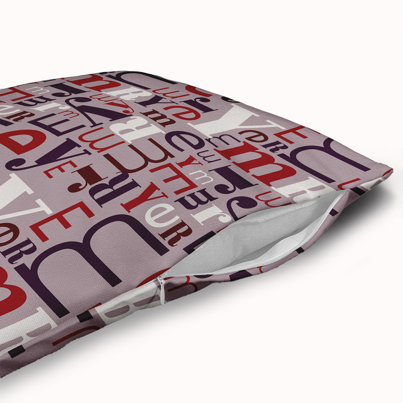 Hobart Square Throw Cushion, 40cm H x 40cm W x 13cm D, Plum Frosting