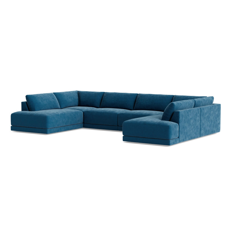 Eva Sectional, Performance Velvet - Denim