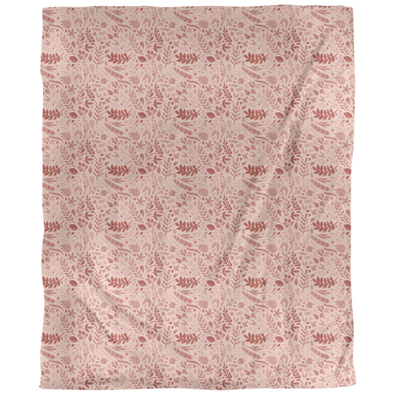 Tissu de feuillage d’automne, Rouge, L 56 po x l 36 po, Coton peigné de base