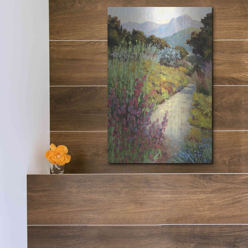 Garden Path - impression sans cadre sur métal, H 16 po x l 12 po x P 0,13 po