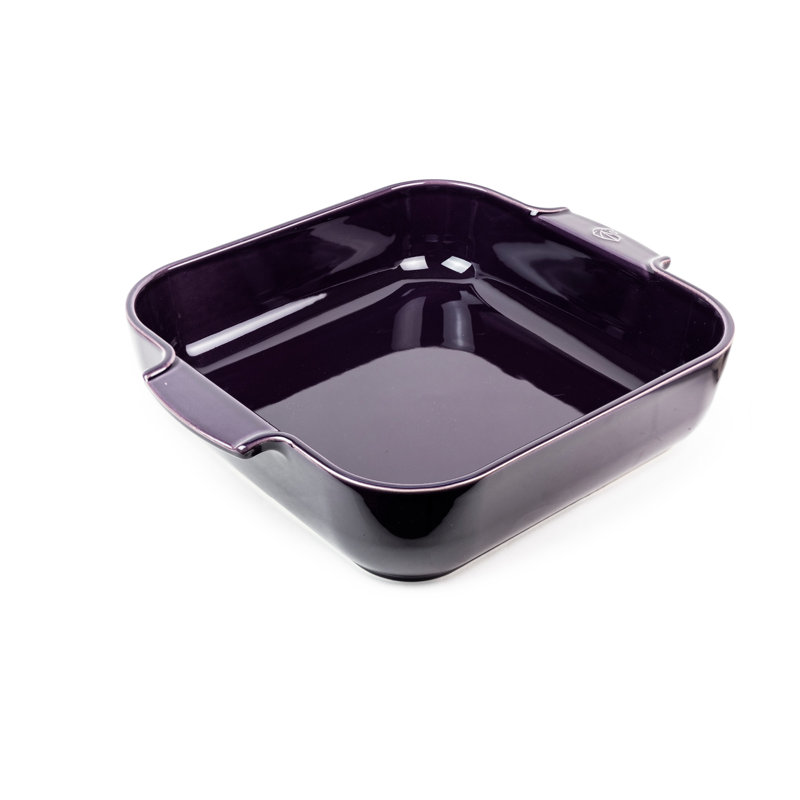 Appolia 3 Qt. Ceramic Square Casserole, Eggplant, 2.5'' H x 11" L x 9" W