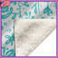 Couvertures à motif floral turquoise-130110763