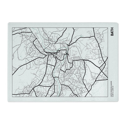 Map Bath UK Chopping Board
