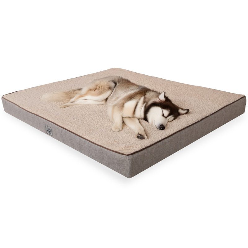 Jungolica Orthopedic Pet Bed, Beige, 120cm H x 100cm W x 12cm D