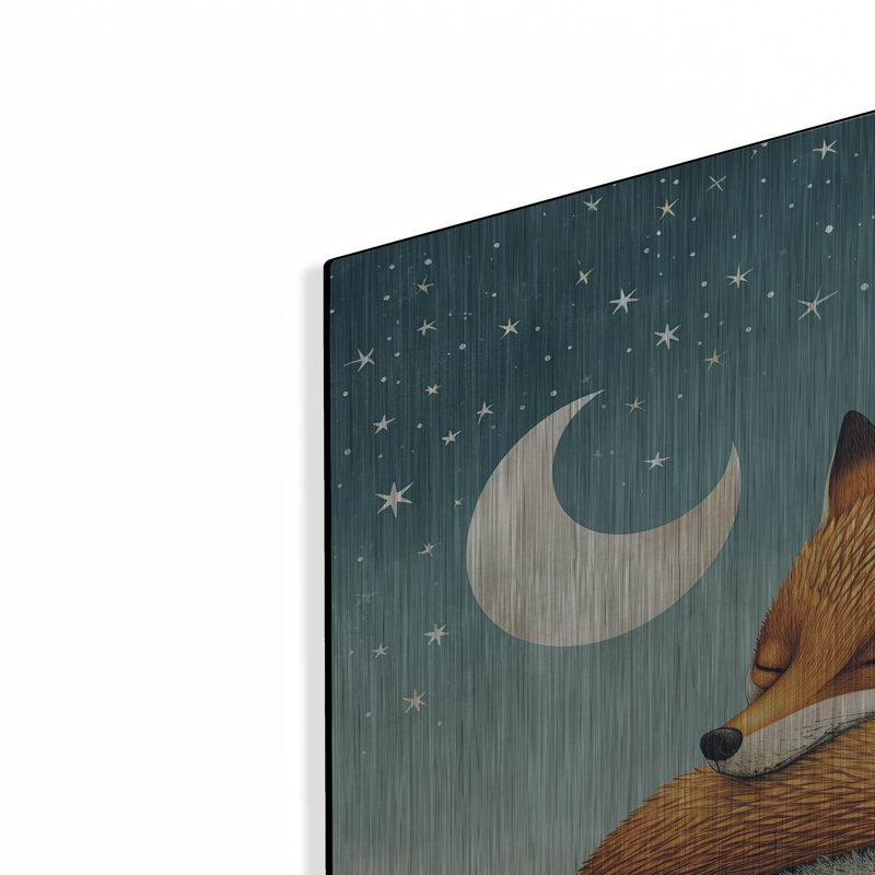 Art mural en métal «Goodnight Fox» par Momart, H 24 po x l 24 po