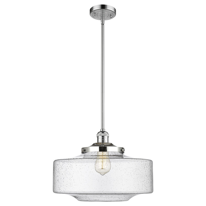Mini-luminaire suspendu à tige lumineuse 12 po Franklin Restoration - Lainee - ampoule non incluse - finition bronze frotté