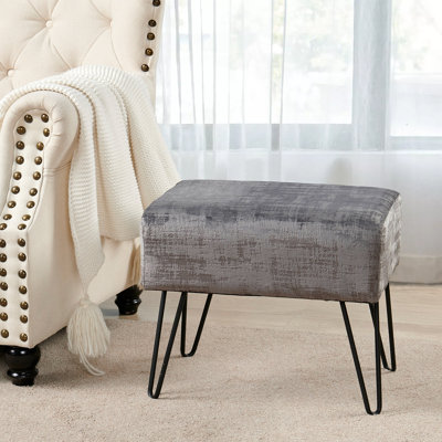Alegre Velvet Ottoman