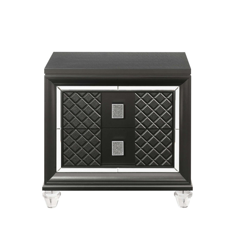 Table de chevet avec plusieurs tiroirs fonctionnels