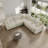 Ovaish 95.4'' Upholstered Sofa, Cloud Sofa, L Shaped Sectional Sofa Couch Modular Sofa for Living Room Office Apartment-512207445-534886792