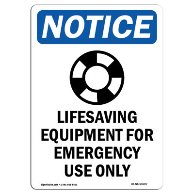 Lifesaving Equipment Sign with Symbol