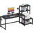 67 inch Computer Desk with Storage Printer Shelf-105524458