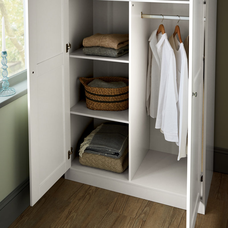 Merrigan 2 Door Wardrobe, White