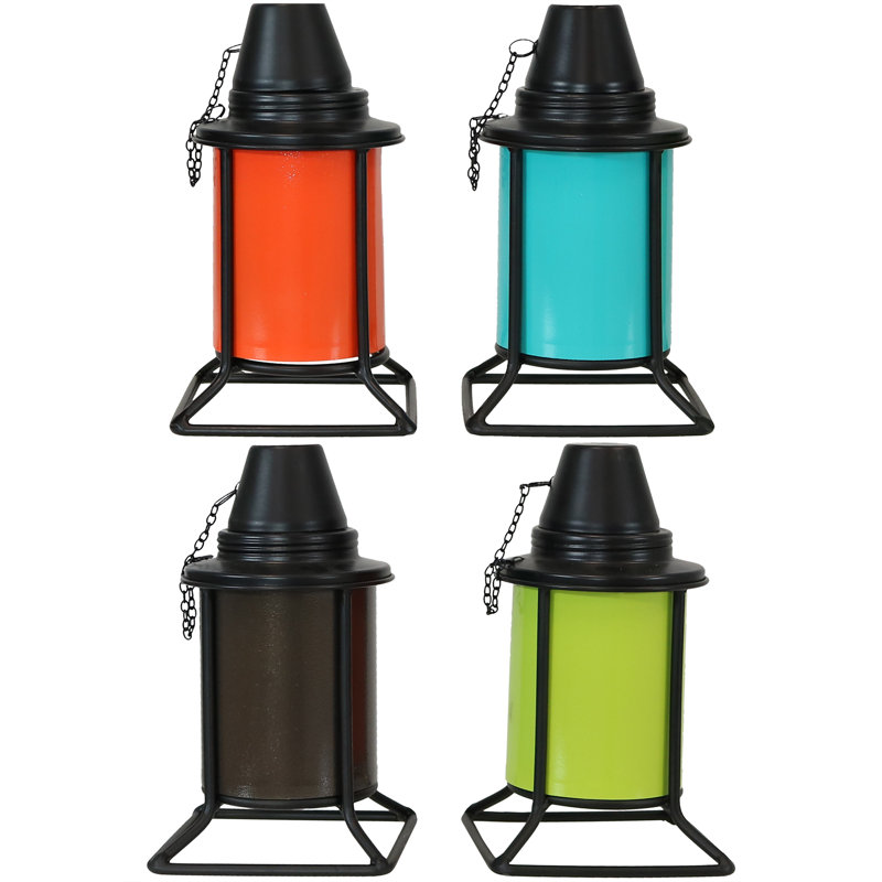 Ensemble de torche de table en acier multicolore 7 po Camille - 8 torches, 8