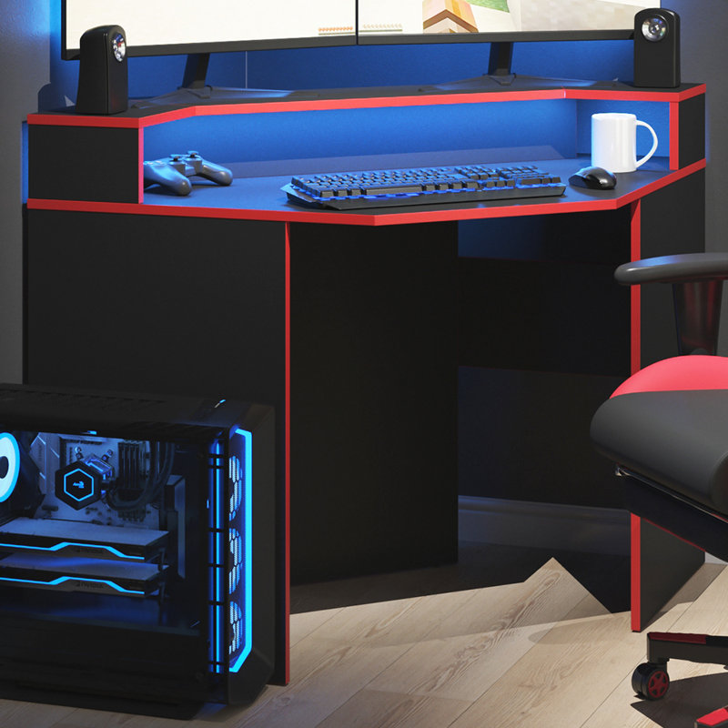 Adeon Computer Desk, Red
