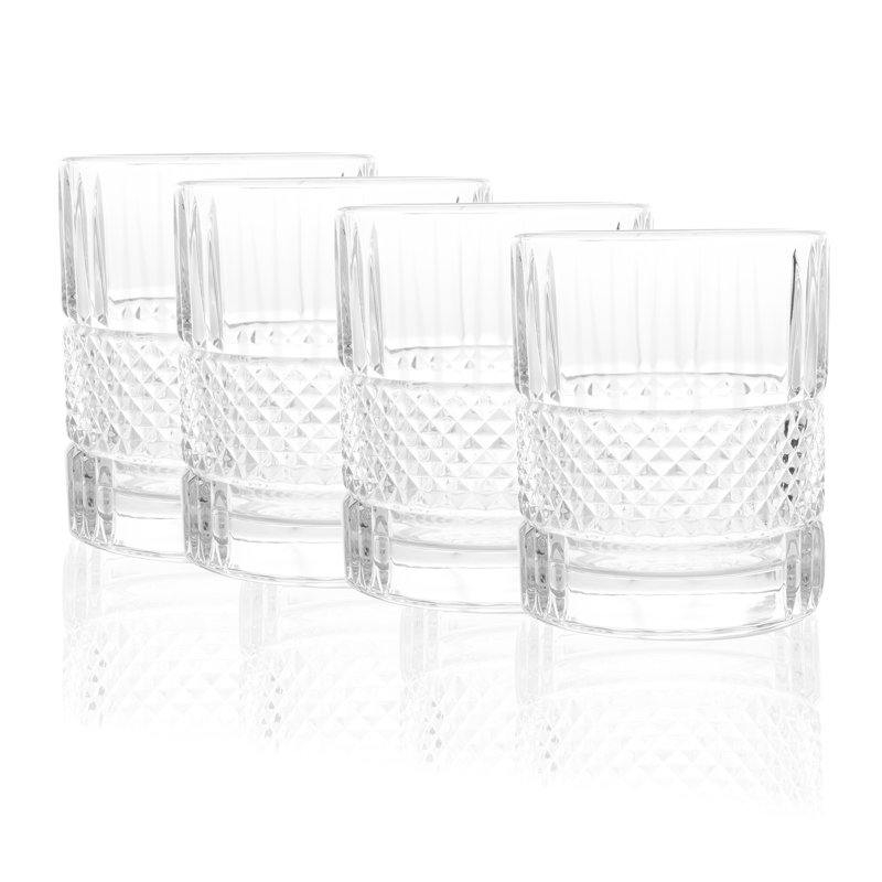 Old Fashioned Vintage Whiskey Glasses 10oz - (Set of 4)