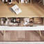 Bureau de coiffeuse Cool avec 3 tablettes ouvertes et 4 tiroirs de rangement pour la chambre à coucher