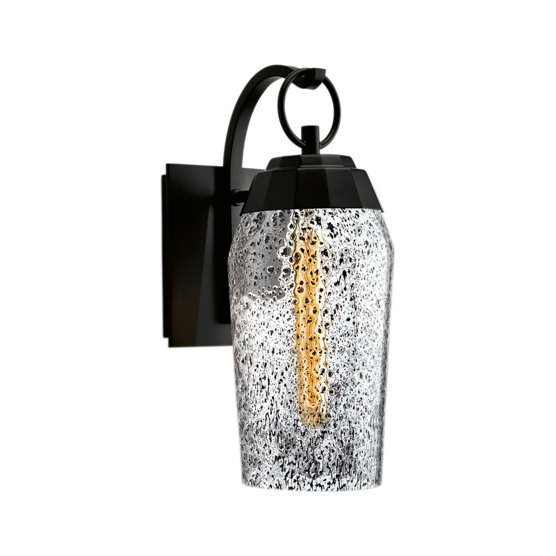 Applique murale d'extérieur 1 lumière de 16 po de hauteur Lyrids - Noir mat