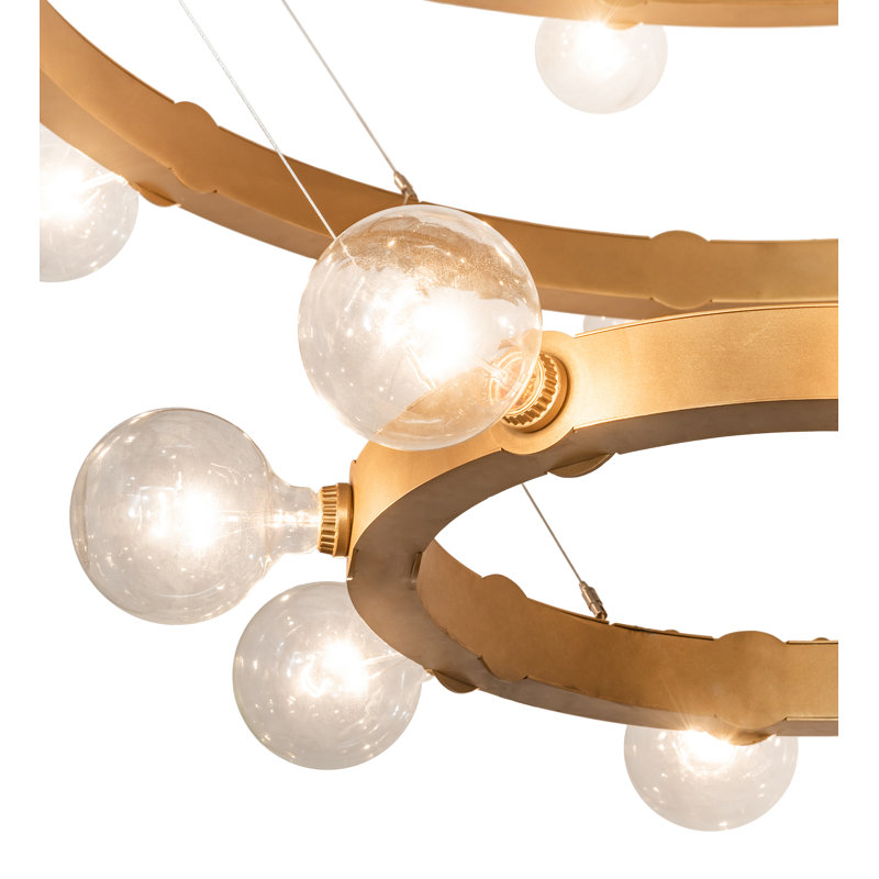 24 - Light Dimmable Tiered Chandelier