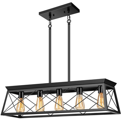 Deizel 5-Light Metal Linear Pendant